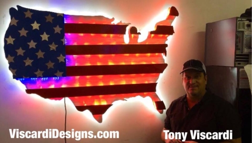 Urimelig modvirke Bibliografi american flag led sculpture