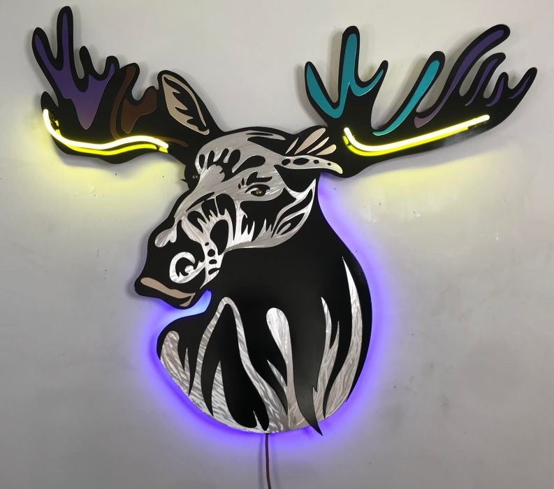 Moose in neon & LED