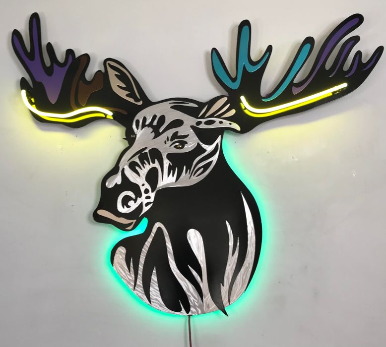 Moose in neon & LED