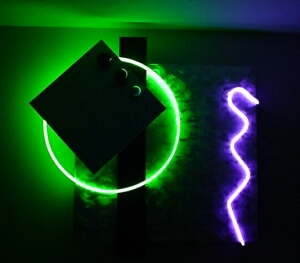 neon wall sculpture, neon wall art,   with 2 colors of neon