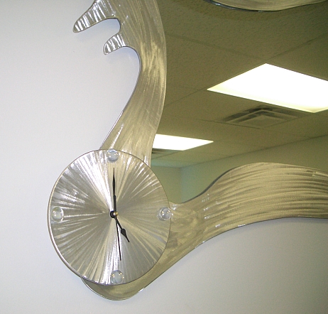 mirror,clock,mirror clock