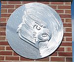 university of louisville cards logo head sculpture in brushed aluminum