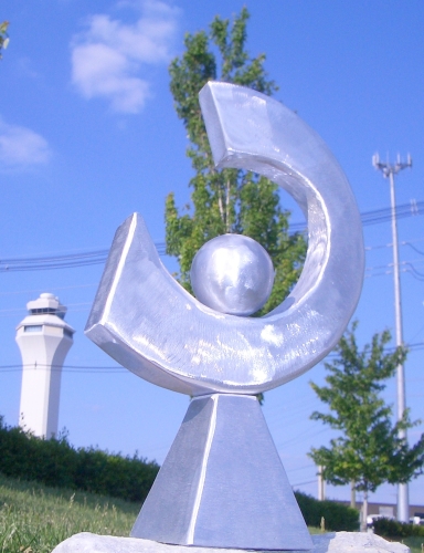 brushed aluminum outdoor sculpture, outdoor sculptures and public large outdoor sculptures