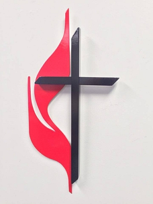 UMC united methodist cross & flames home edition cross and flames