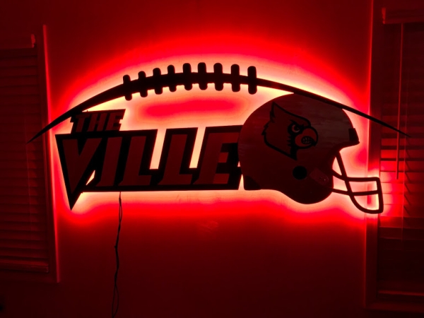 louisville cardinals neon sign