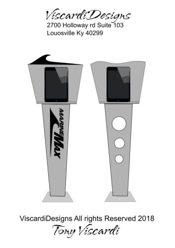 Ipad stand and Brochure stands with your logo for conventions