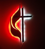 United Methodist Cross & Flames, UMC Cross and Flames, UMC signs