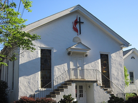 United methodist Cross and flames sign and signs logo