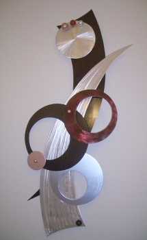 aluminum wall art and sculpture in brushed aluminum