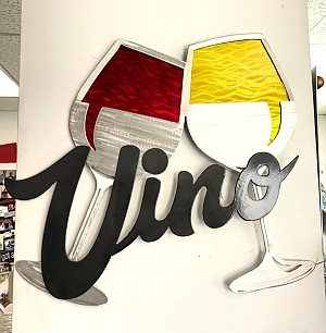 cnc wine art piece by ARTIST tONY vISCARDI