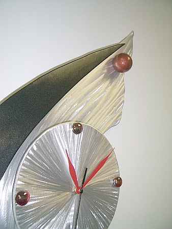 contemporary clock, wall clock, wall art clock, metal clock, new wave clock