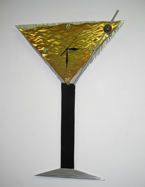 martini clock,martini clocks,how to make martini,large martini clock,